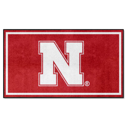 Nebraska Cornhuskers 3ft. x 5ft. Plush Area Rug - N Primary Logo, Red