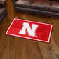 Nebraska Cornhuskers 3ft. x 5ft. Plush Area Rug - N Primary Logo, Red