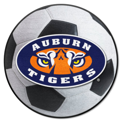 Auburn Tigers Soccer Ball Rug - 27in. Diameter - Tiger Eyes Secondary Logo