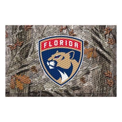 Florida Panthers Rubber Scraper Door Mat, Camo Color