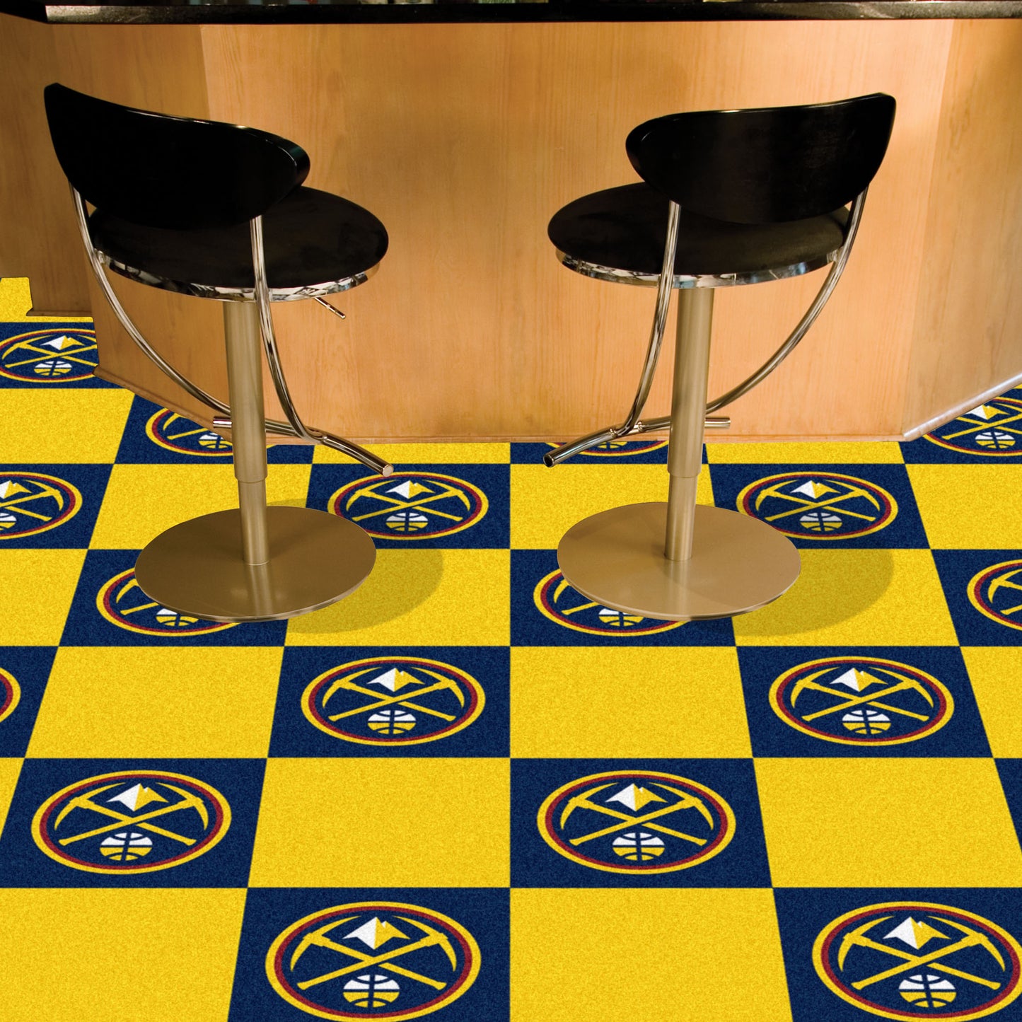 Denver Nuggets Team Carpet Tiles - 45 Sq Ft.