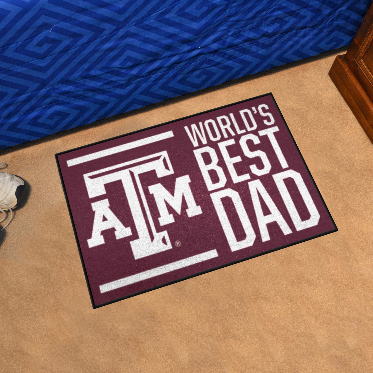 Texas A&M Aggies Starter Mat Accent Rug - 19in. x 30in. World's Best Dad Starter Mat