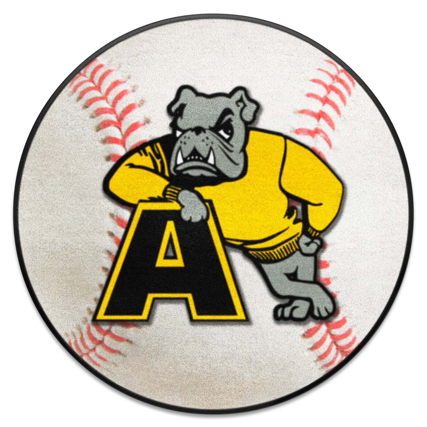 Adrian College Bulldogs Baseball Rug - 27in. Diameter