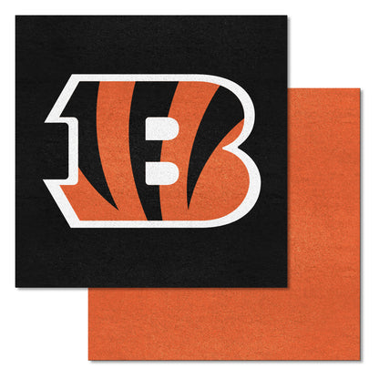 Cincinnati Bengals Team Carpet Tiles - 45 Sq Ft.