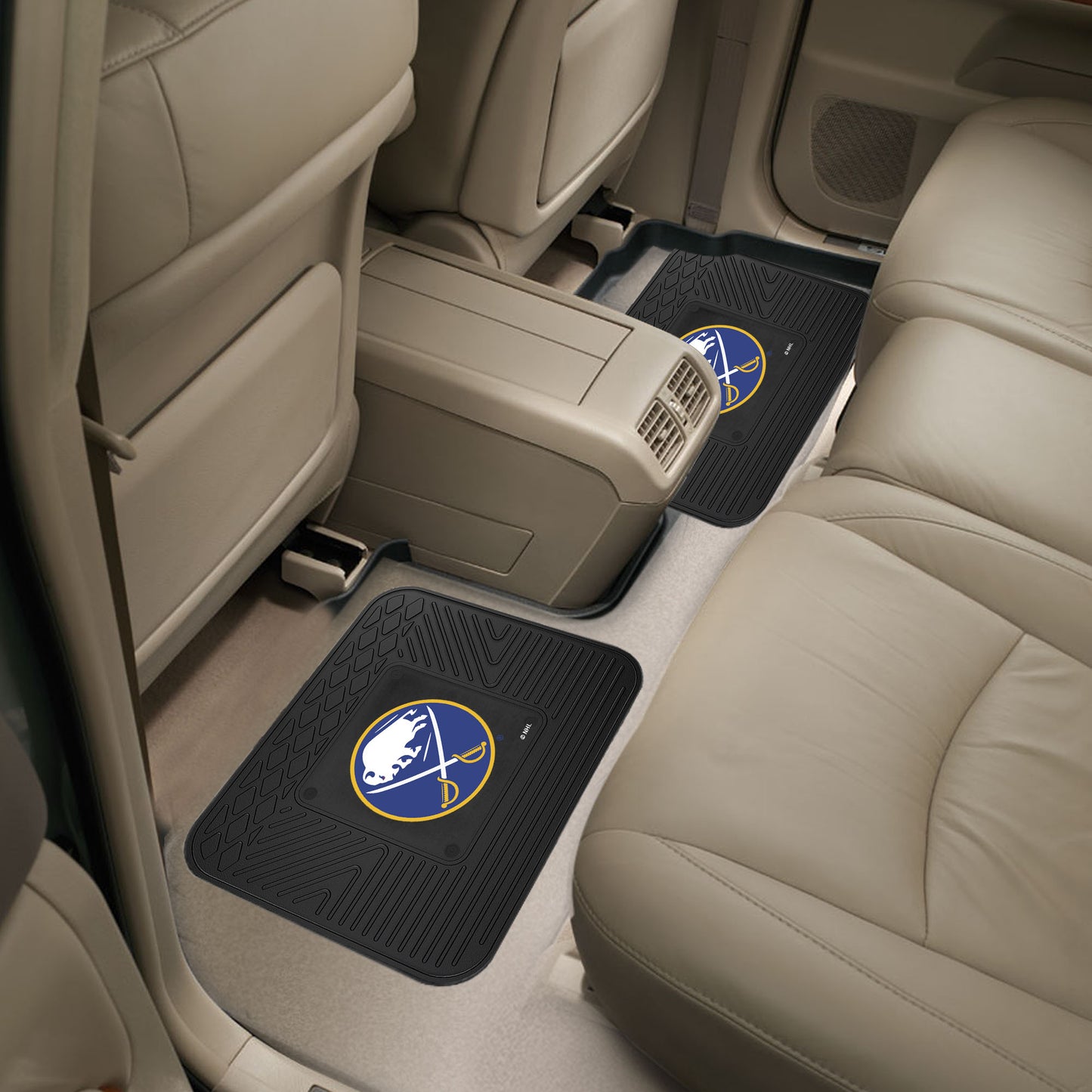 Buffalo Sabres Back Seat Car Utility Mats - 2 Piece Set