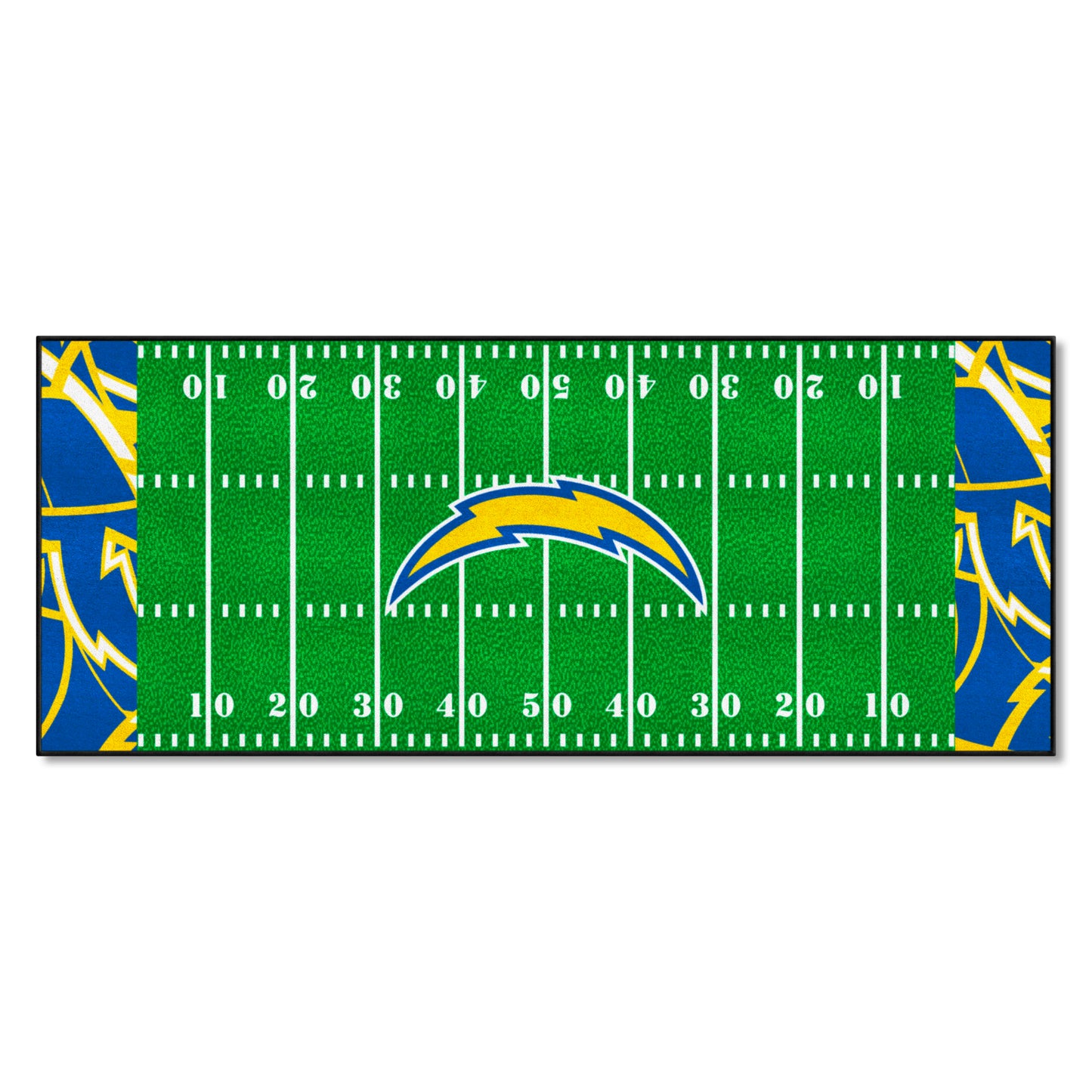 Los Angeles Chargers Football Field Runner Mat - 30in. x 72in. XFIT Design