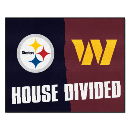 NFL Steelers / Football Team House Divided Rug