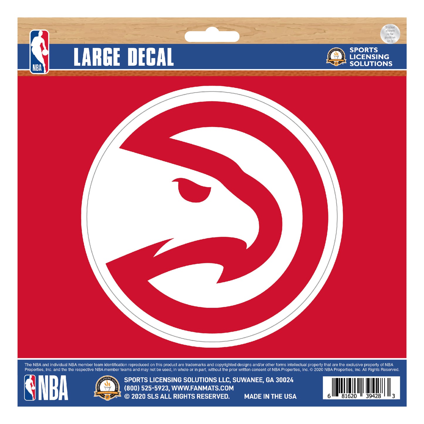 Atlanta Hawks Large Decal Sticker