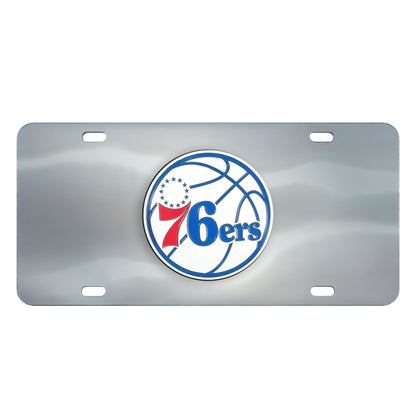 Philadelphia 76ers 3D Stainless Steel License Plate