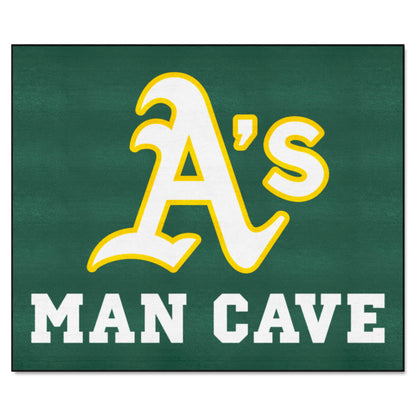 Oakland Athletics Man Cave Tailgater Rug - 5ft. x 6ft. - Circular Athletics Primary Logo