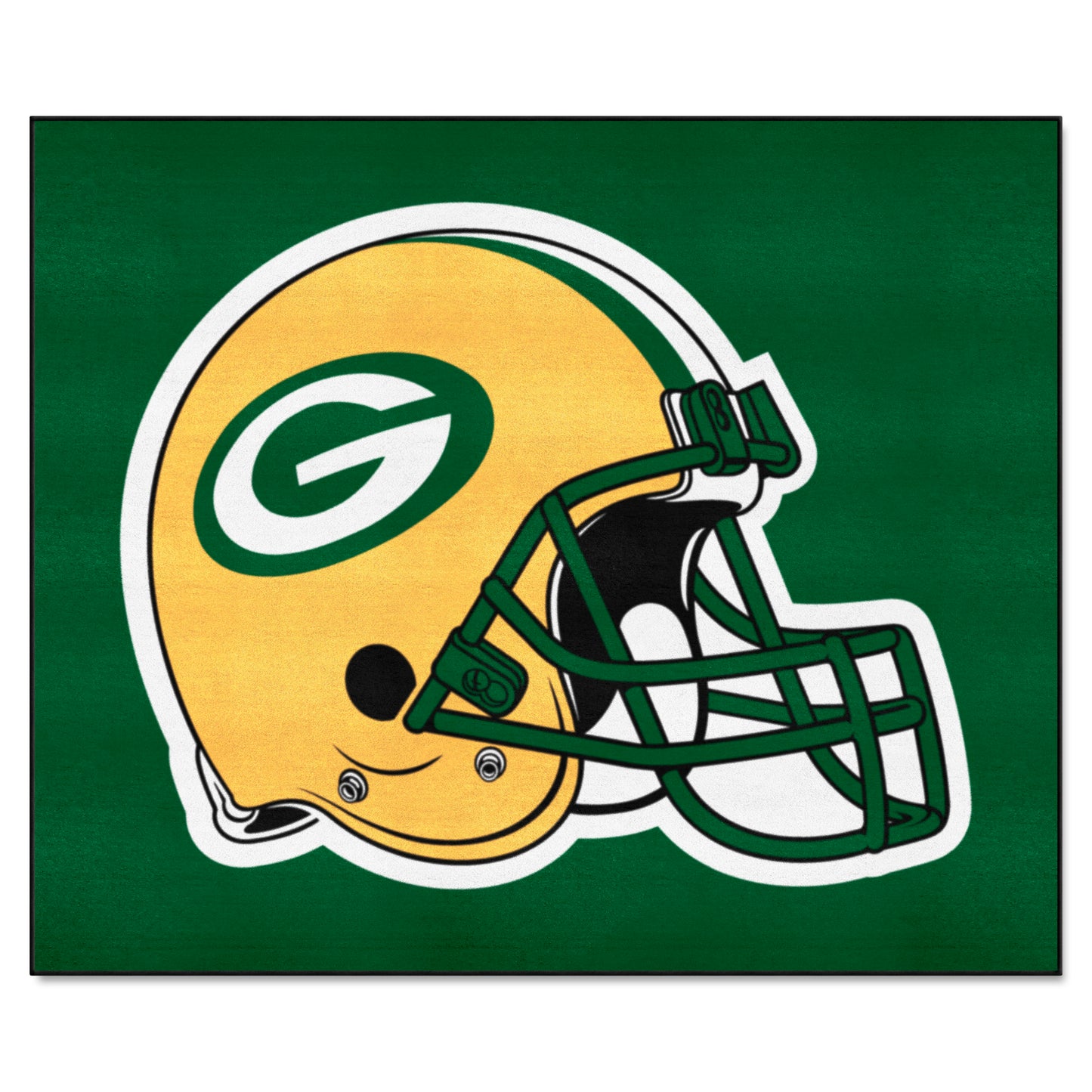 Green Bay Packers Tailgater Rug - 5ft. x 6ft. - Packers Helmet Logo
