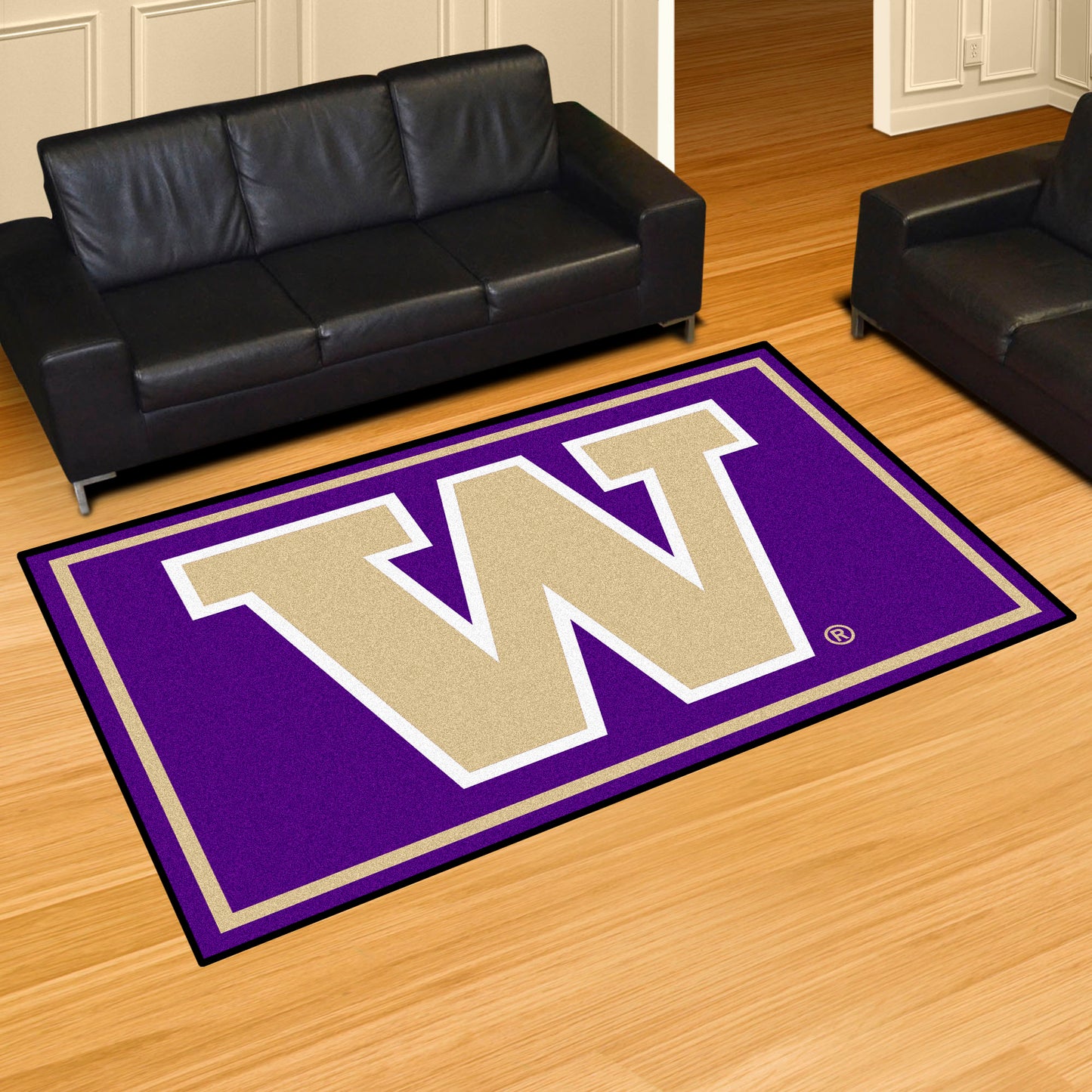 Washington Huskies 5ft. x 8 ft. Plush Area Rug