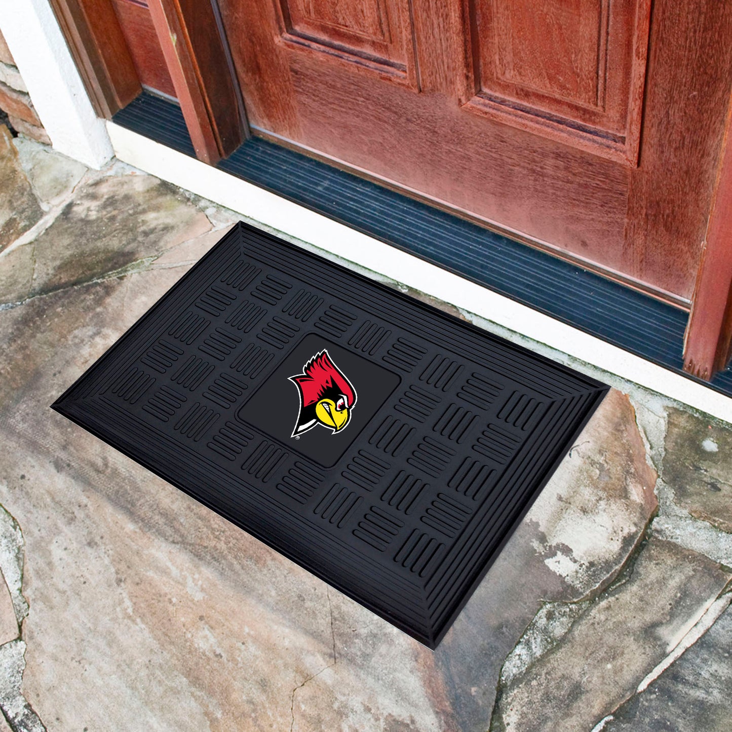 Illinois State Redbirds Heavy Duty Vinyl Medallion Door Mat - 19.5in. x 31in.