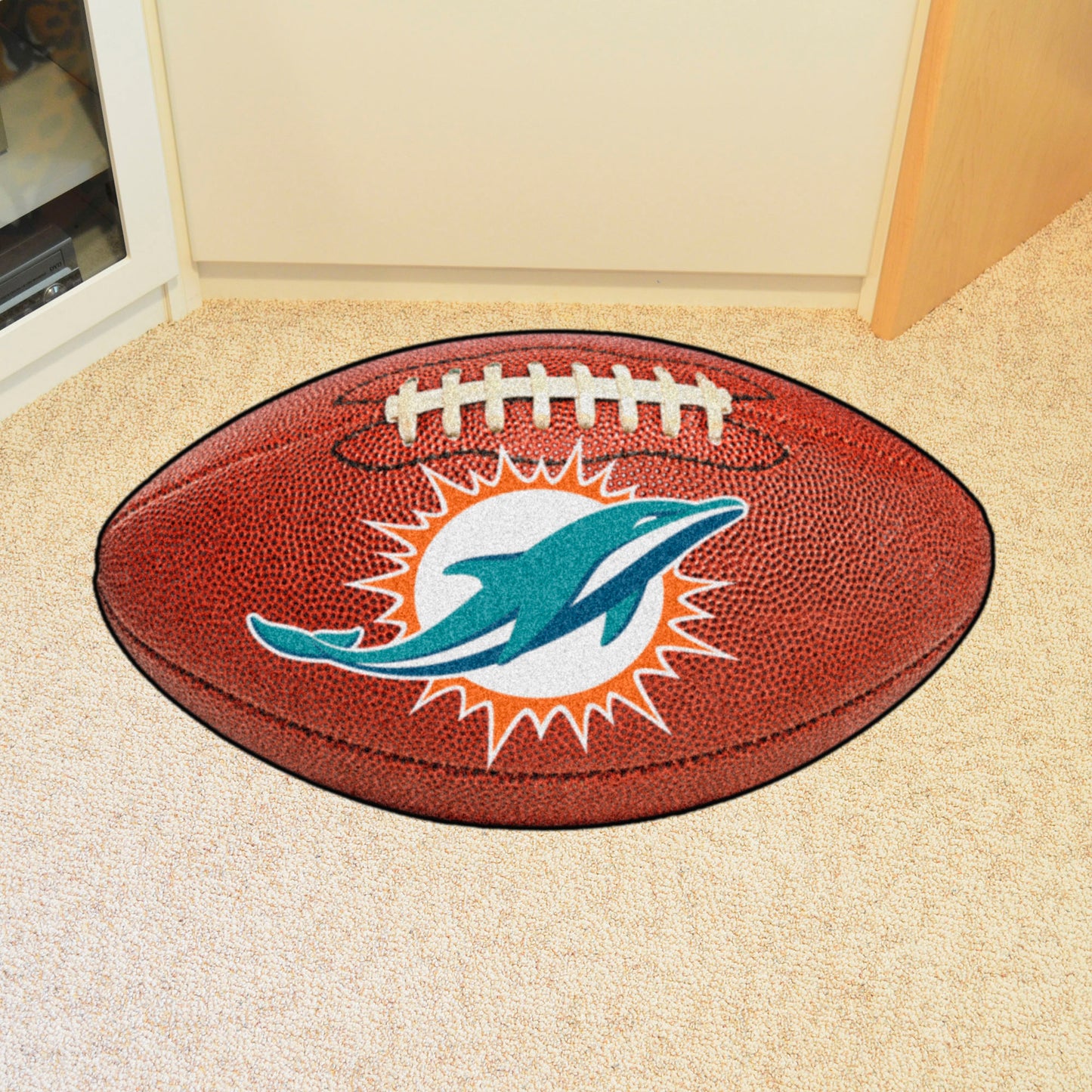 Miami Dolphins Football Rug - 20.5in. x 32.5in.