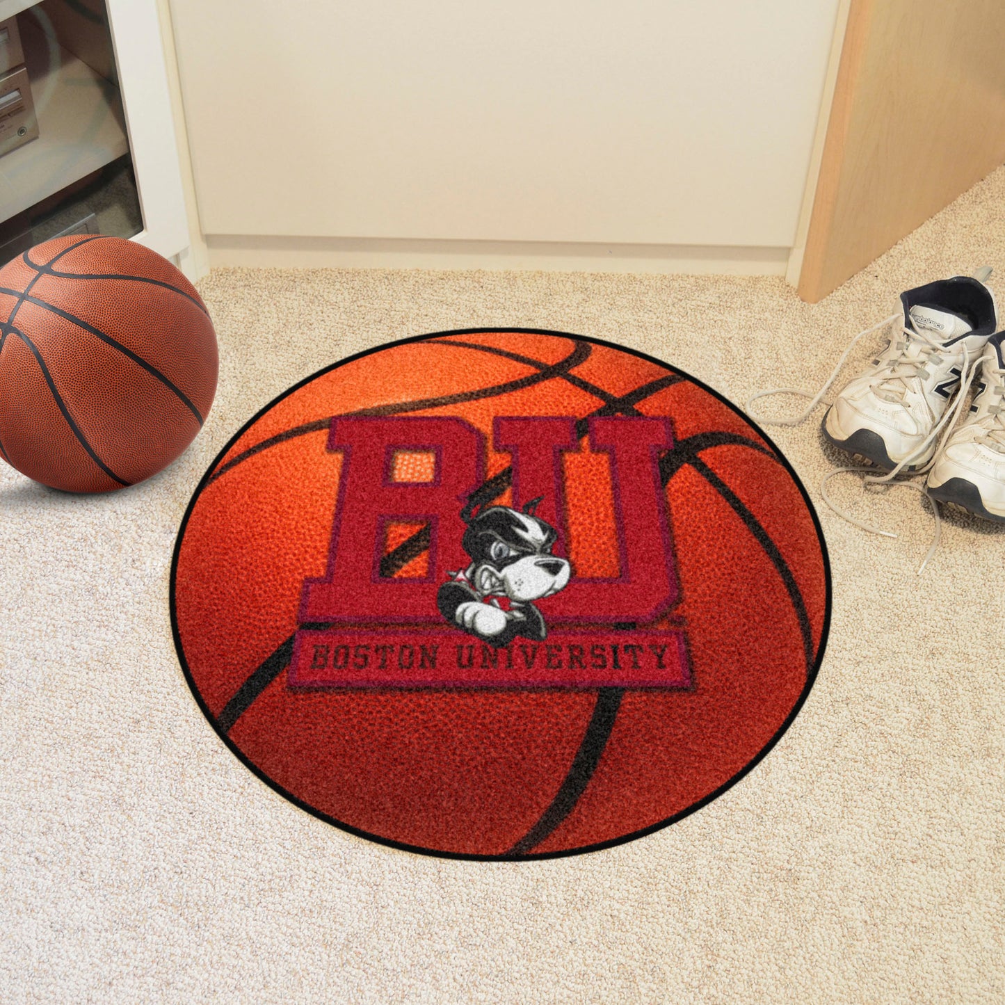 Boston Terriers Basketball Rug - 27in. Diameter