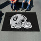 Las Vegas Raiders Ulti-Mat Rug - 5ft. x 8ft. - Raiders Helmet Logo