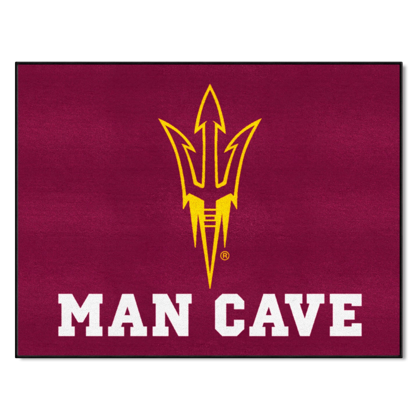 Arizona State Sun Devils Man Cave All-Star Rug - 34 in. x 42.5 in. - Maroon, "Pitchfork" Logo