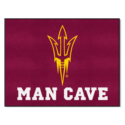 Arizona State Sun Devils Man Cave All-Star Rug - 34 in. x 42.5 in. - Maroon, "Pitchfork" Logo