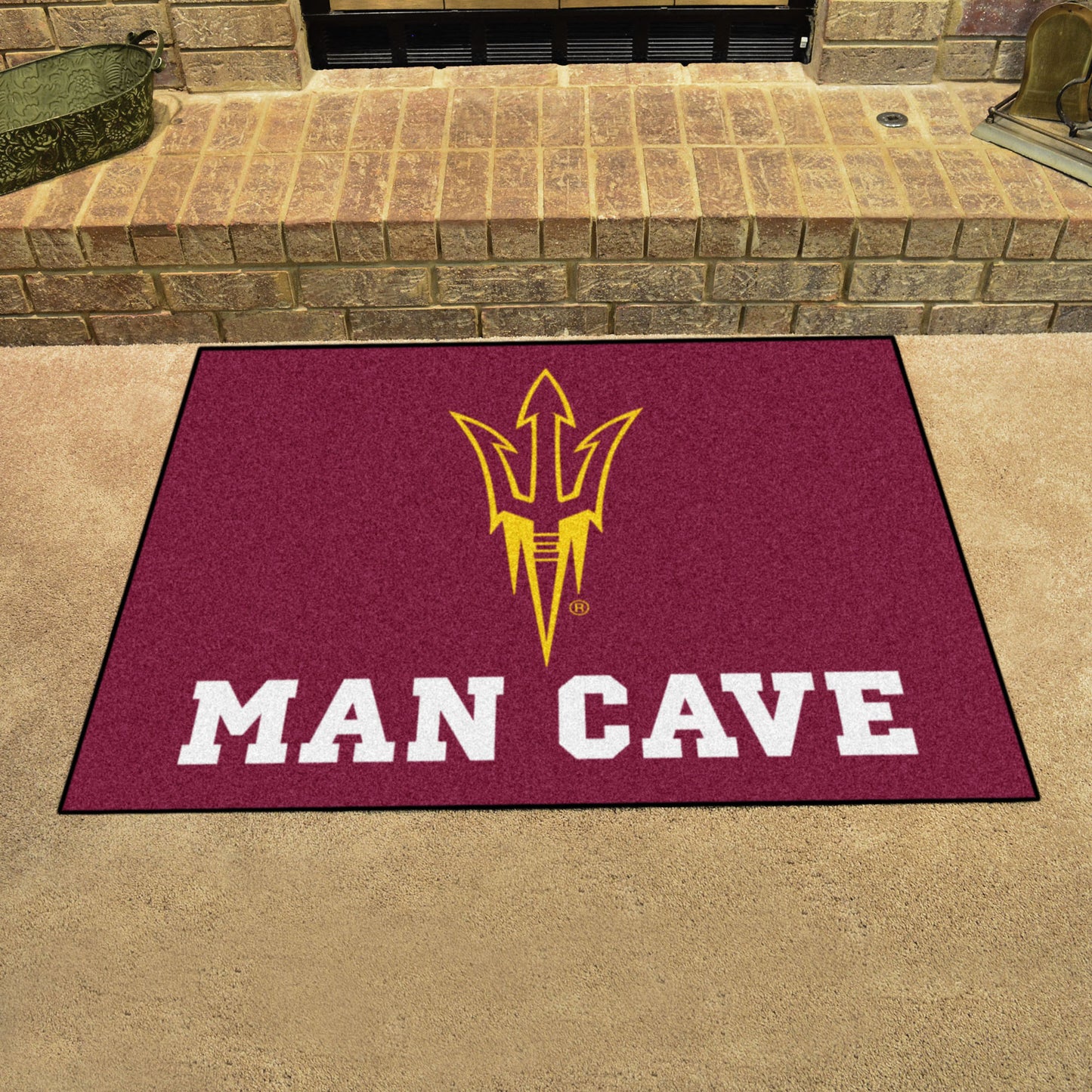 Arizona State Sun Devils Man Cave All-Star Rug - 34 in. x 42.5 in. - Maroon, "Pitchfork" Logo