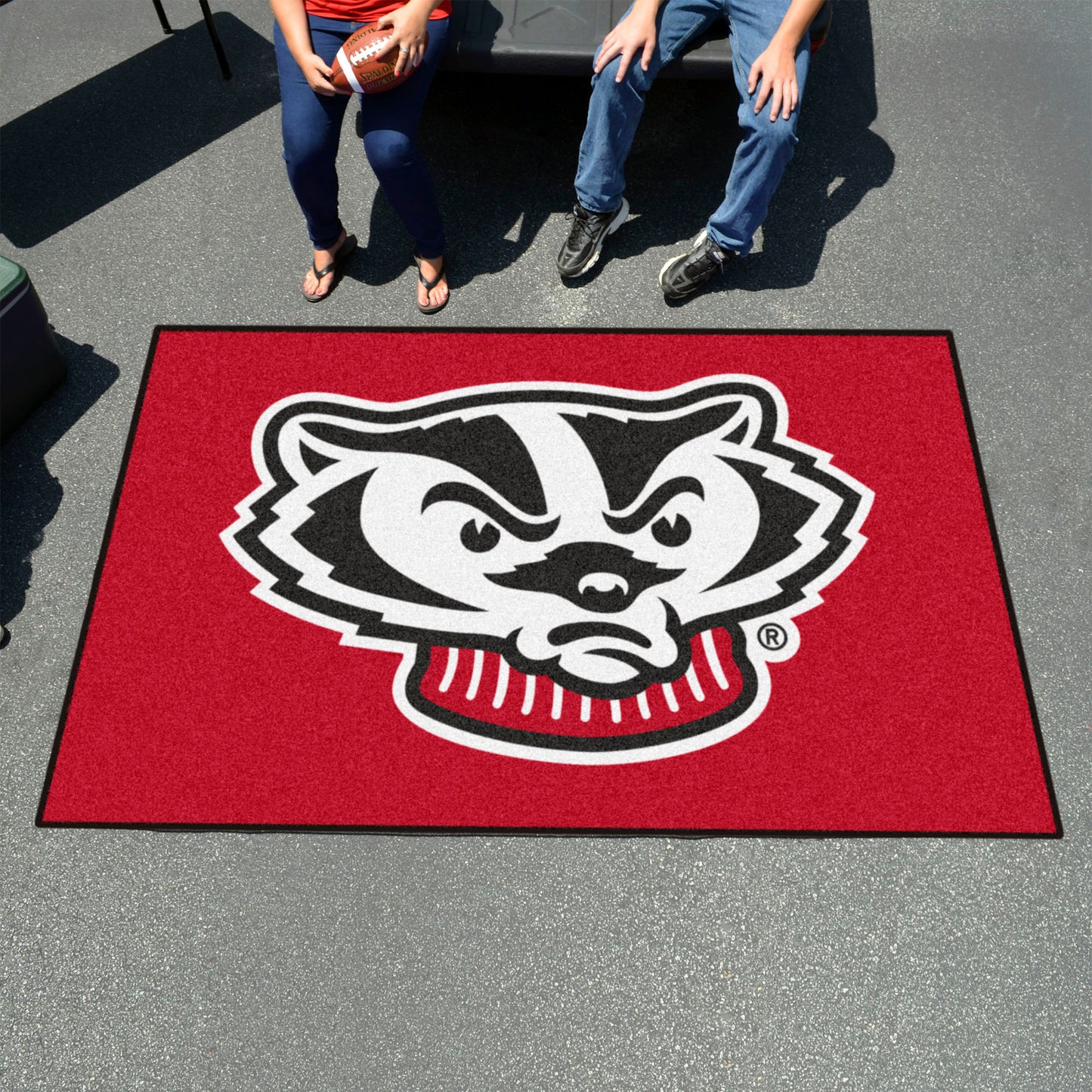 Wisconsin Badgers Ulti-Mat Rug - 5ft. x 8ft. - Badger Alternate Logo