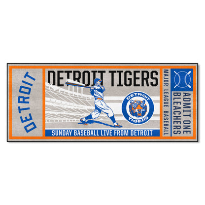 Detroit Tigers Ticket Runner Rug - 30in. x 72in. - Retro Collection, 1964 Detroit Tigers