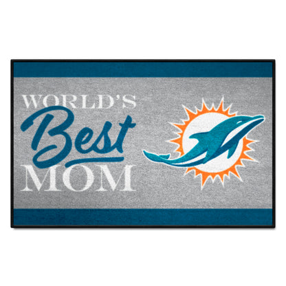 Miami Dolphins Starter Mat Accent Rug - 19in. x 30in. World's Best Mom Starter Mat