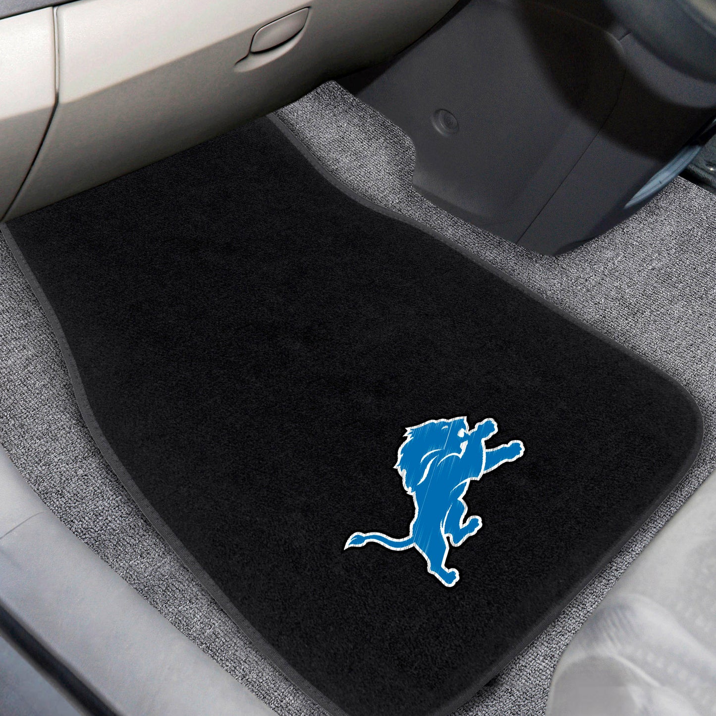 Detroit Lions Embroidered Car Mat Set - 2 Pieces