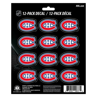 Montreal Canadiens 12 Count Mini Decal Sticker Pack