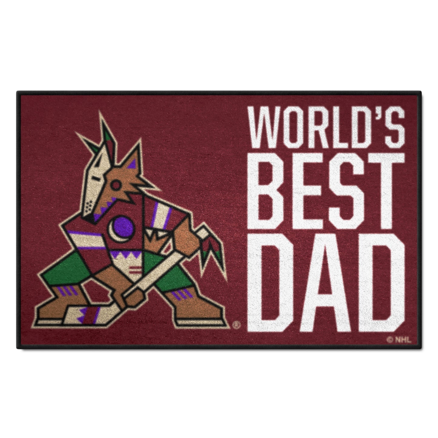 Arizona Coyotes Starter Mat Accent Rug - 19in. x 30in. World's Best Dad Starter Mat