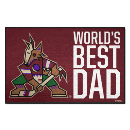 Arizona Coyotes Starter Mat Accent Rug - 19in. x 30in. World's Best Dad Starter Mat