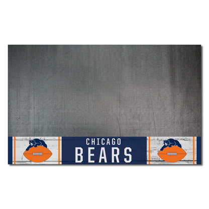 Chicago Bears Vinyl Grill Mat - 26in. x 42in.NFL Retro Logo, Bear on Ball Logo