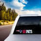 New England Patriots 2 Piece Team Slogan Decal Sticker Set - "Go Pats"