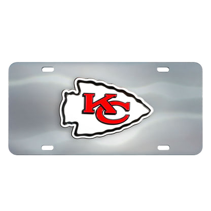 Kansas City Chiefs 3D Stainless Steel License Plate