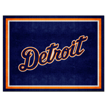 Detroit Tigers 8ft. x 10 ft. Plush Area Rug - Detroit Script Alternate Logo