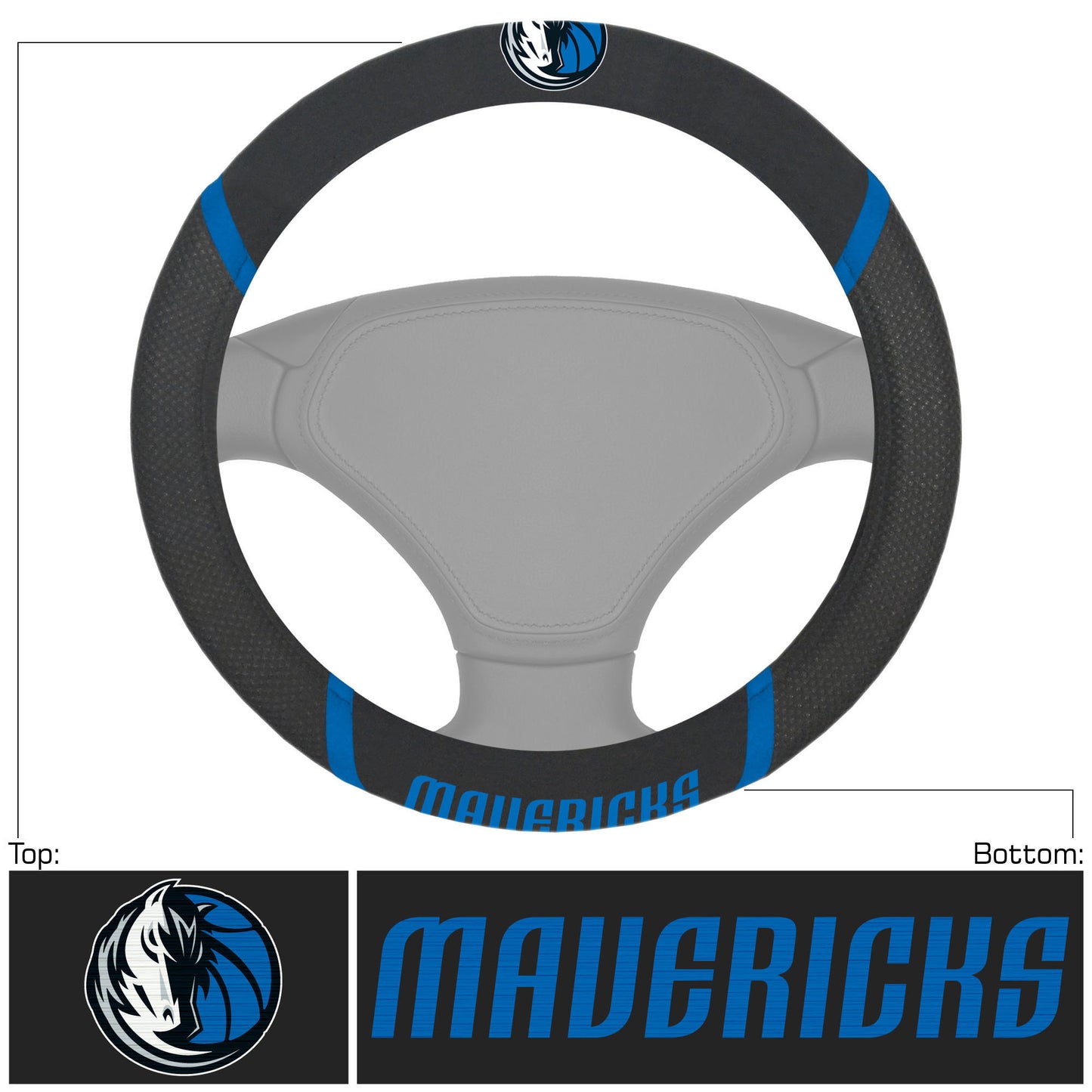 Dallas Mavericks Embroidered Steering Wheel Cover