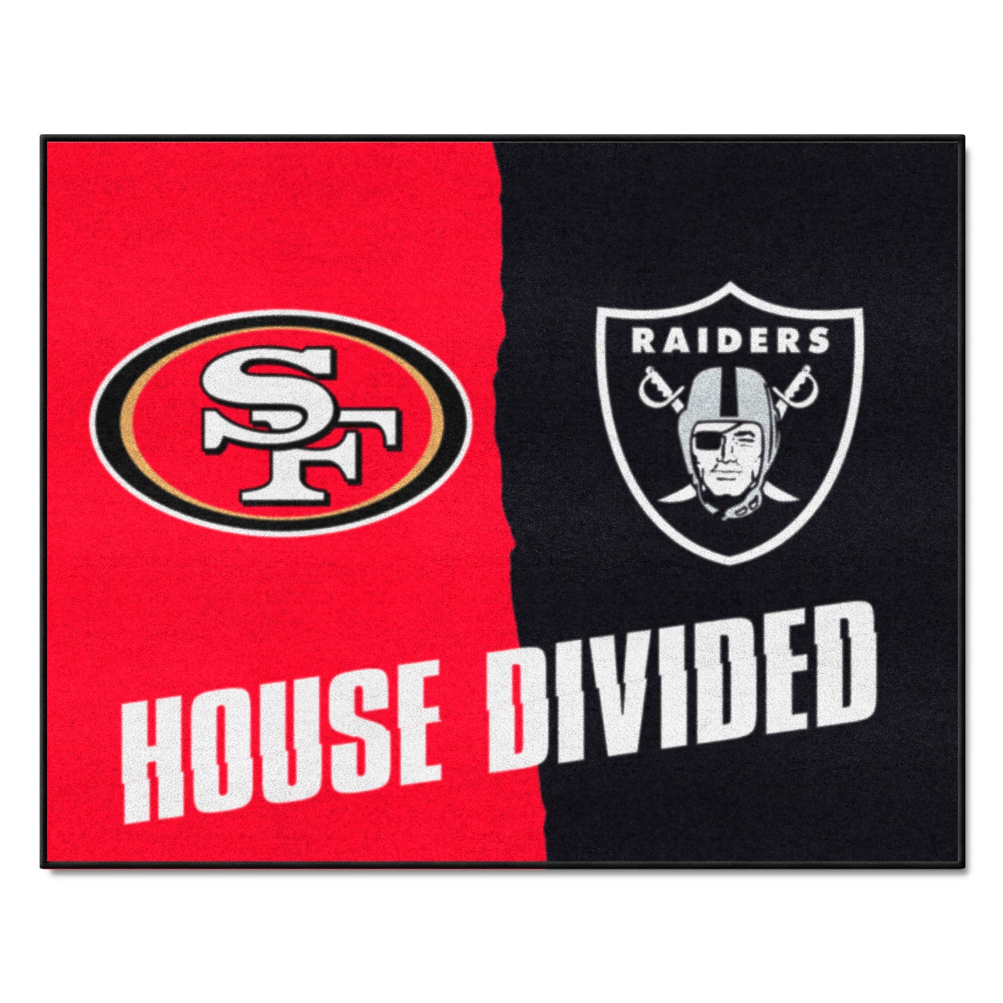 NFL 49ers / Raiders House Divided Rug