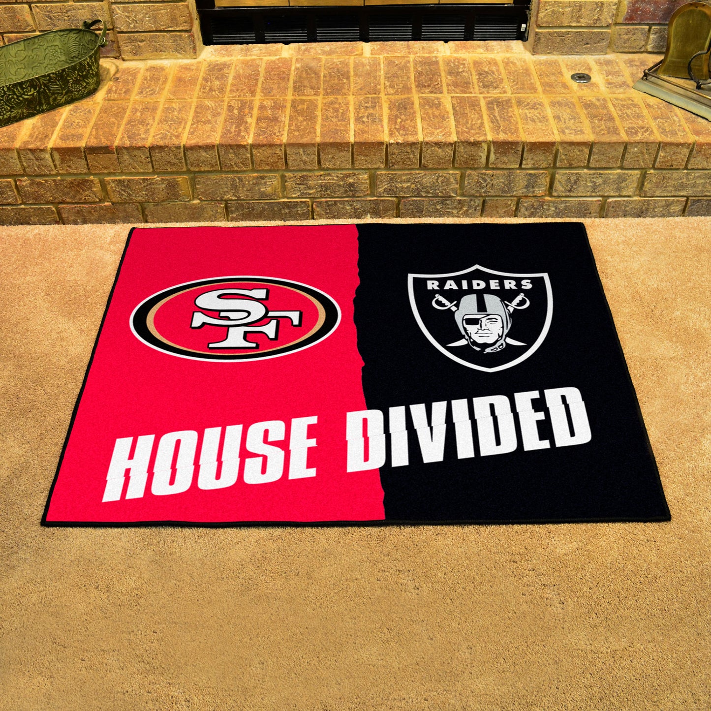 NFL 49ers / Raiders House Divided Rug