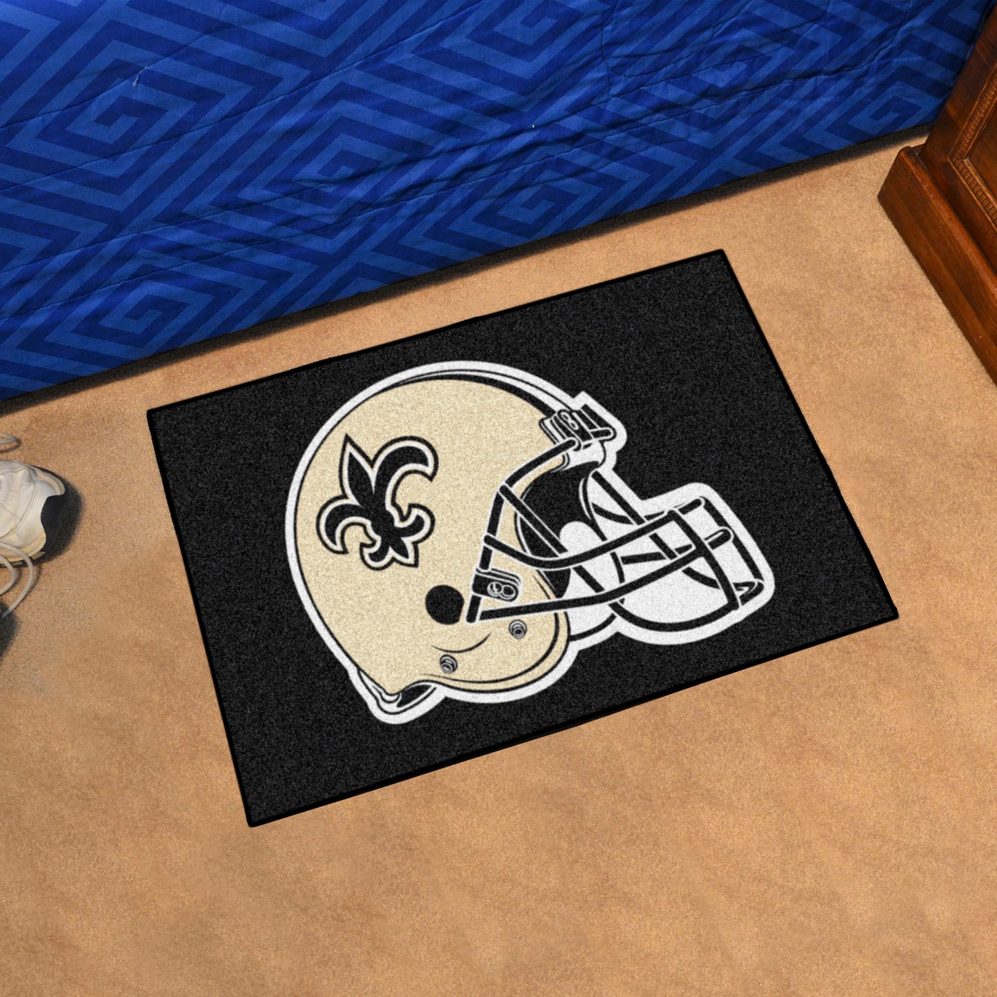 New Orleans Saints Starter Mat Accent Rug - 19in. x 30in. - Saints Helmet Logo