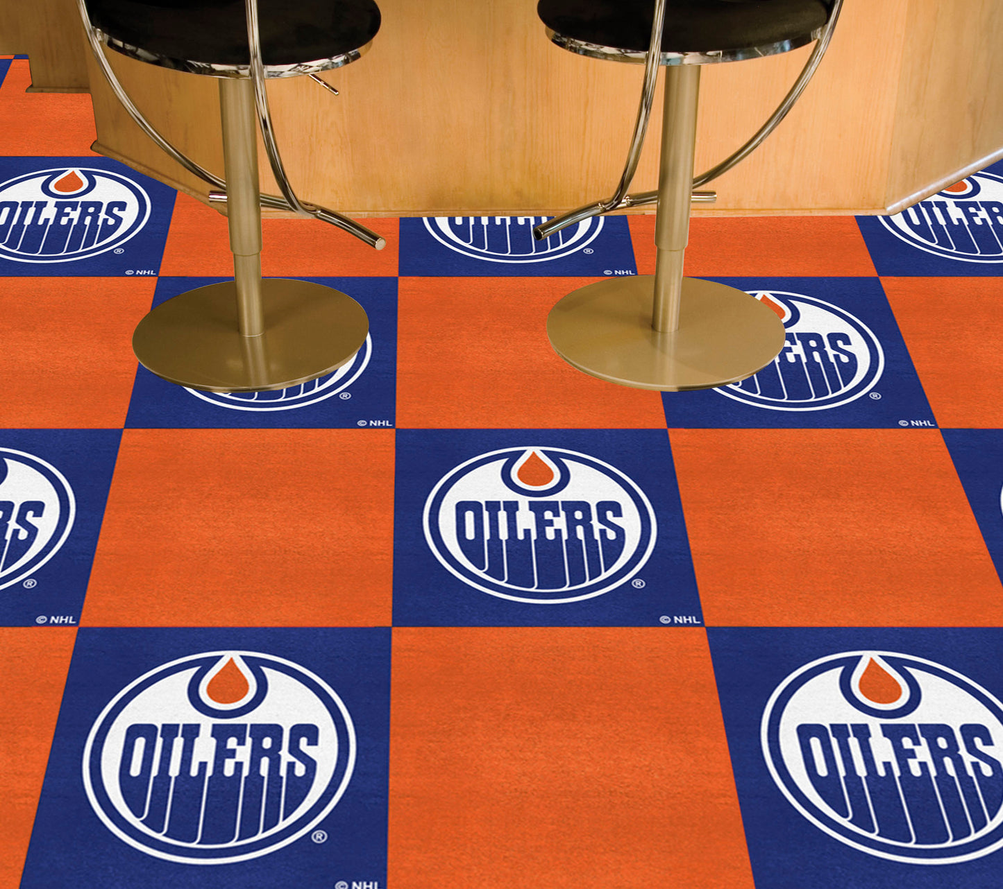Edmonton Oilers Team Carpet Tiles - 45 Sq Ft.