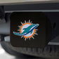 Miami Dolphins Black Metal Hitch Cover - 3D Color Emblem