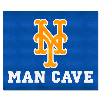 New York Mets Man Cave Tailgater Rug - 5ft. x 6ft. - Circular Mets Primary Logo