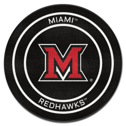 Miami (OH) Redhawks Hockey Puck Rug - 27in. Diameter