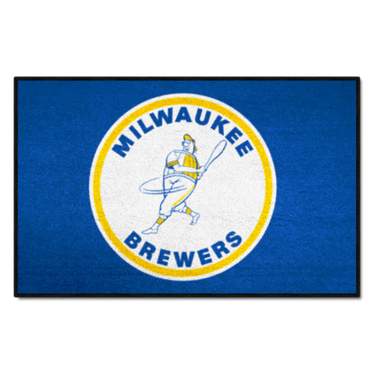 Milwaukee Brewers Starter Mat Accent Rug - 19in. x 30in. - Retro Collection, 1970 Milwaukee Brewers