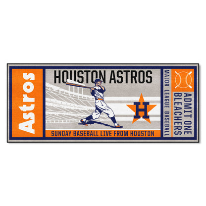 Houston Astros Ticket Runner Rug - 30in. x 72in. - Retro Collection, 1984 Houston Astros