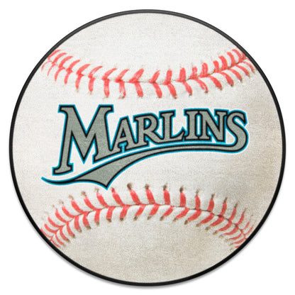 Florida Marlins Baseball Rug - 27in. Diameter - Retro Collection, 1993 Florida Marlins
