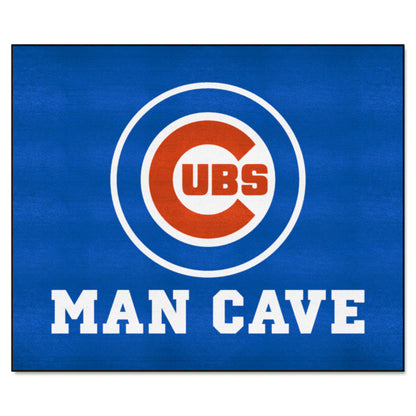 Chicago Cubs Man Cave Tailgater Rug - 5ft. x 6ft. - "Circular Cubs" Primary Logo