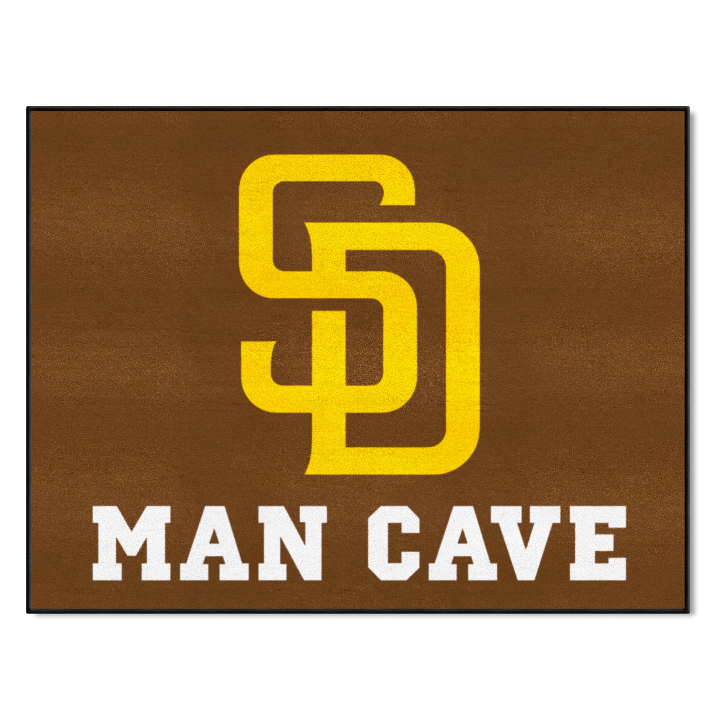 San Diego Padres Man Cave All-Star Rug - 34 in. x 42.5 in. - SD Primary Logo