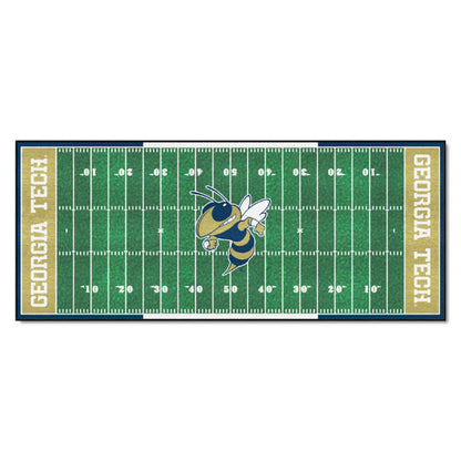 Georgia Tech Yellow Jackets Field Runner Mat - 30in. x 72in. - "Buzz" Logo