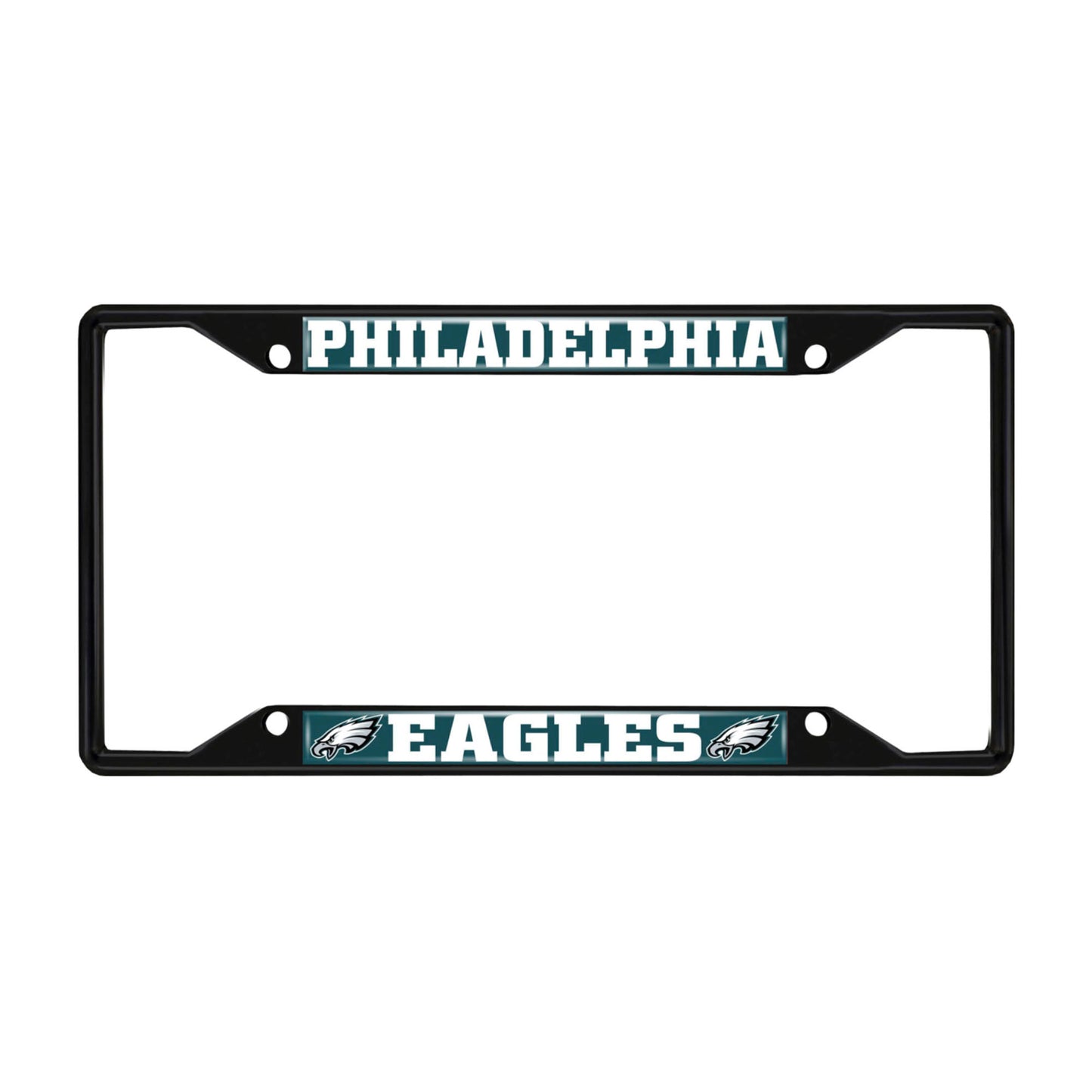 Philadelphia Eagles Metal License Plate Frame Black Finish