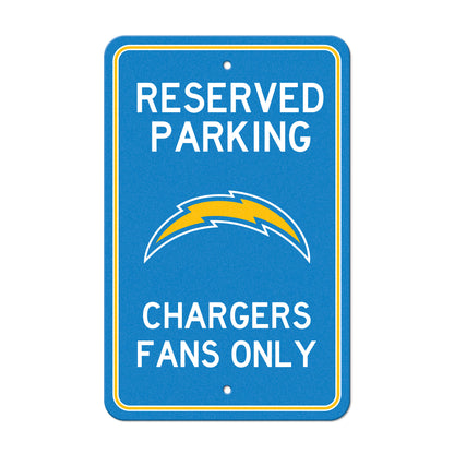 Los Angeles Chargers Team Color Reserved Parking Sign Décor 18in. X 11.5in. Lightweight